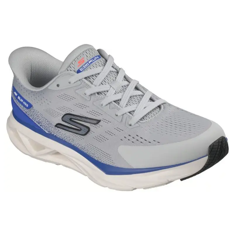 Mens Skechers Slip Ins Glide Step Vortex Gray Mesh Shoes