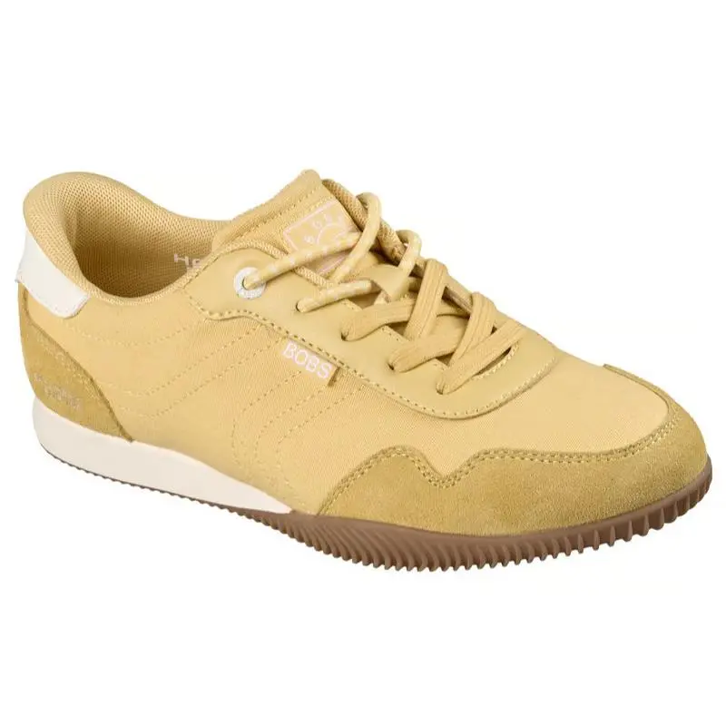 Womens Skechers Slip Ins Bobs Starlight Yellow Suede Shoes
