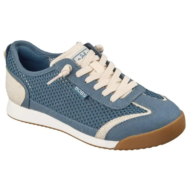 Womens Skechers Bobs Billie Jazzy Dog Blue Mesh Shoes
