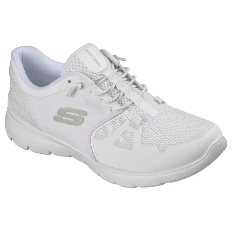 Womens Skechers Summits Steady Flow White Mesh Shoes