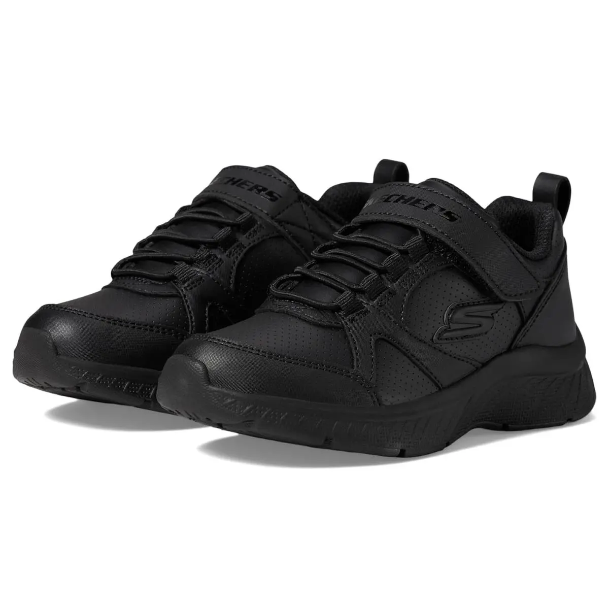 Girl`s Shoes Skechers Kids Microspec Plus - School Sweet Little Kid/big Kid - Black/Black