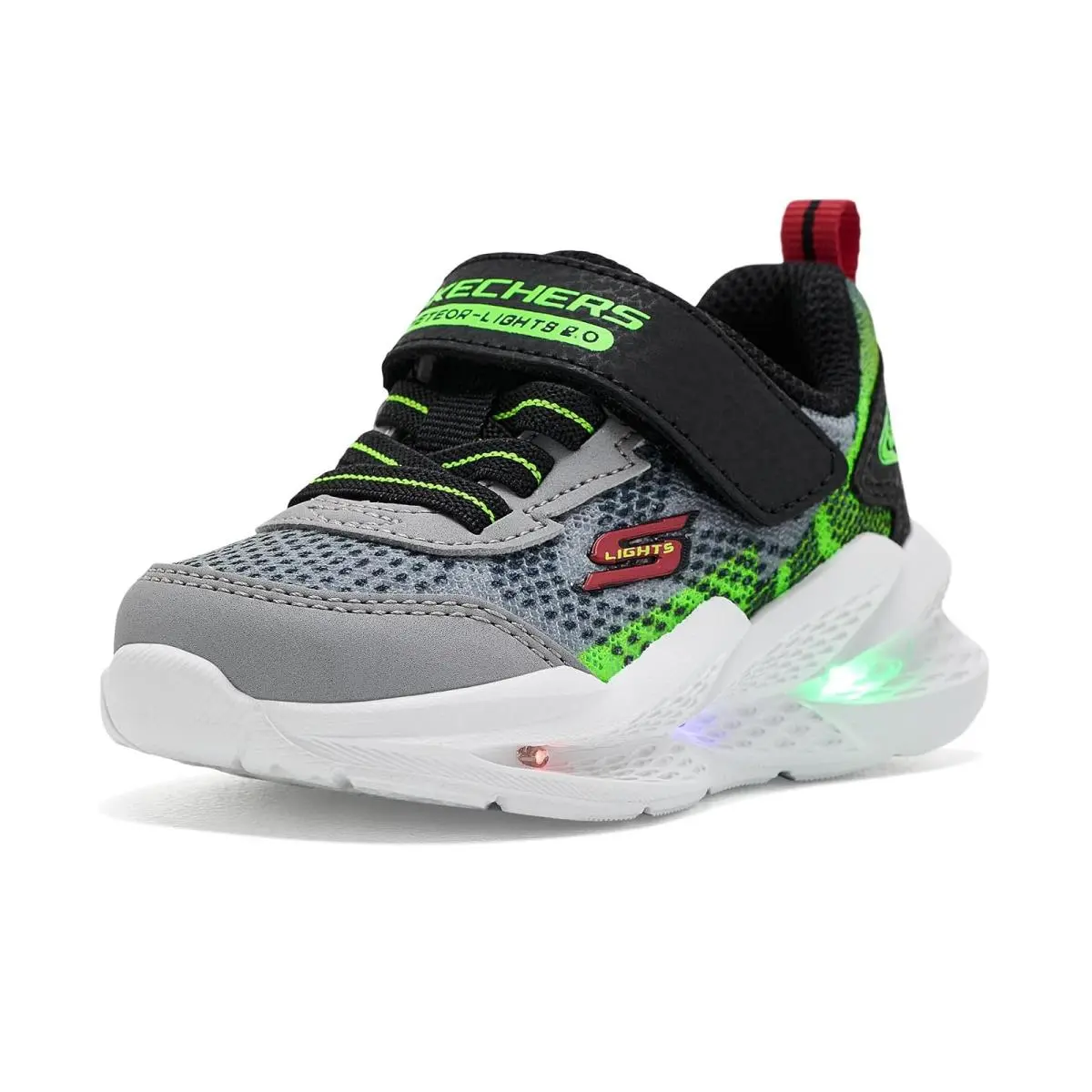 Boy`s Shoes  Kids Meteor-lights 2.0 401490N Toddler Grey/Black by Skechers