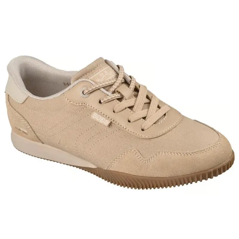 Womens Skechers Slip Ins Bobs Starlight Light Tan Suede Shoes