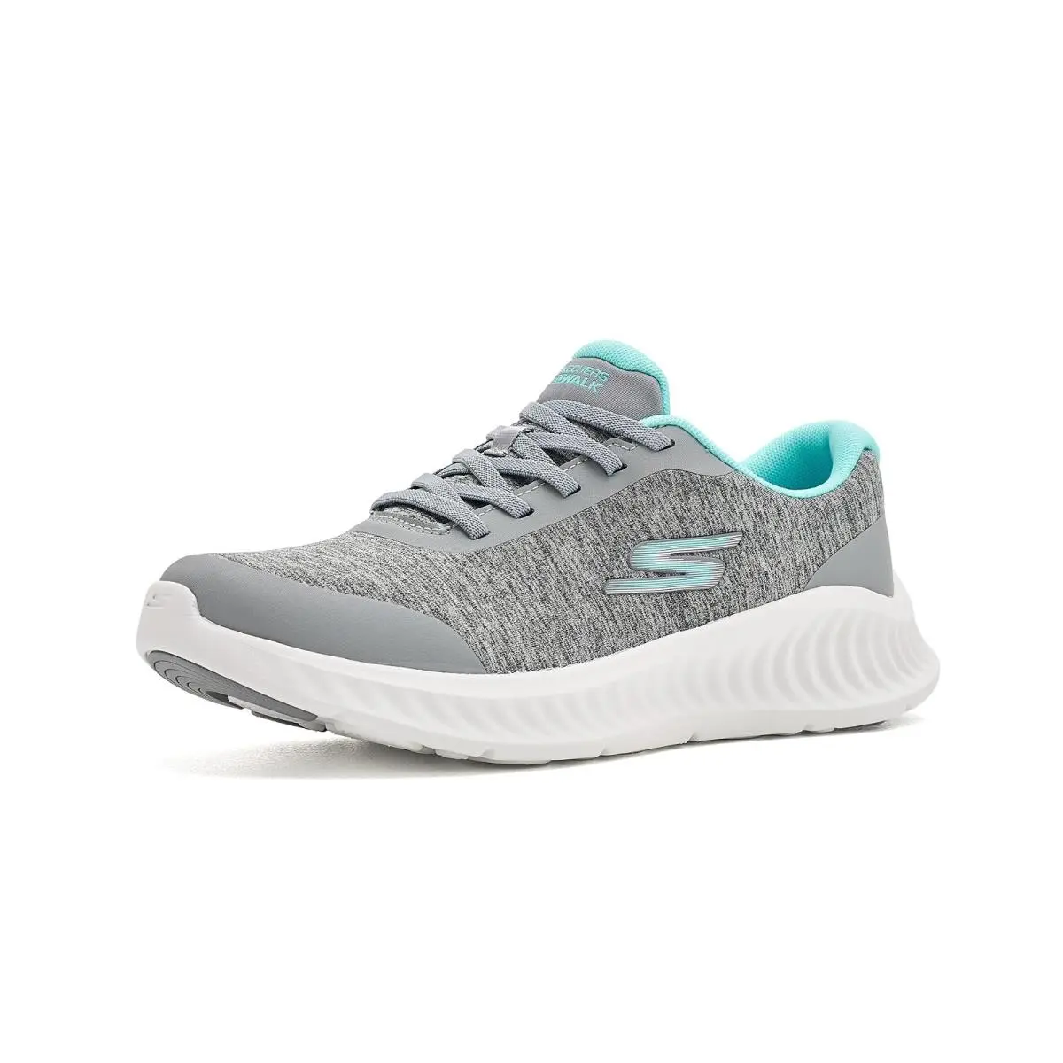 Woman`s Sneakers Athletic Shoes  Performance Go Walk Now Heather Gray/Turquoise by Skechers