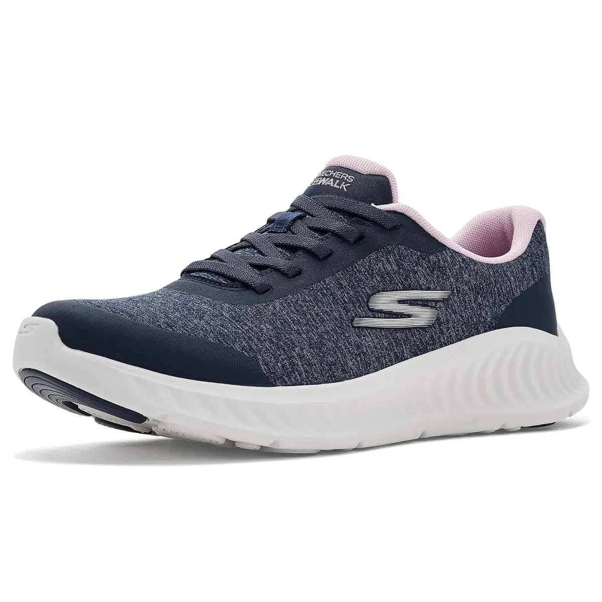 Woman`s Sneakers Athletic Shoes  Performance Go Walk Now Heather Navy/Pink by Skechers