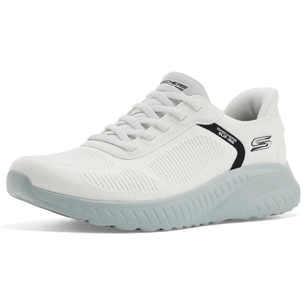 Woman`s Shoes Bobs From  Squad Chaos - Current Muse White Grey by Skechers