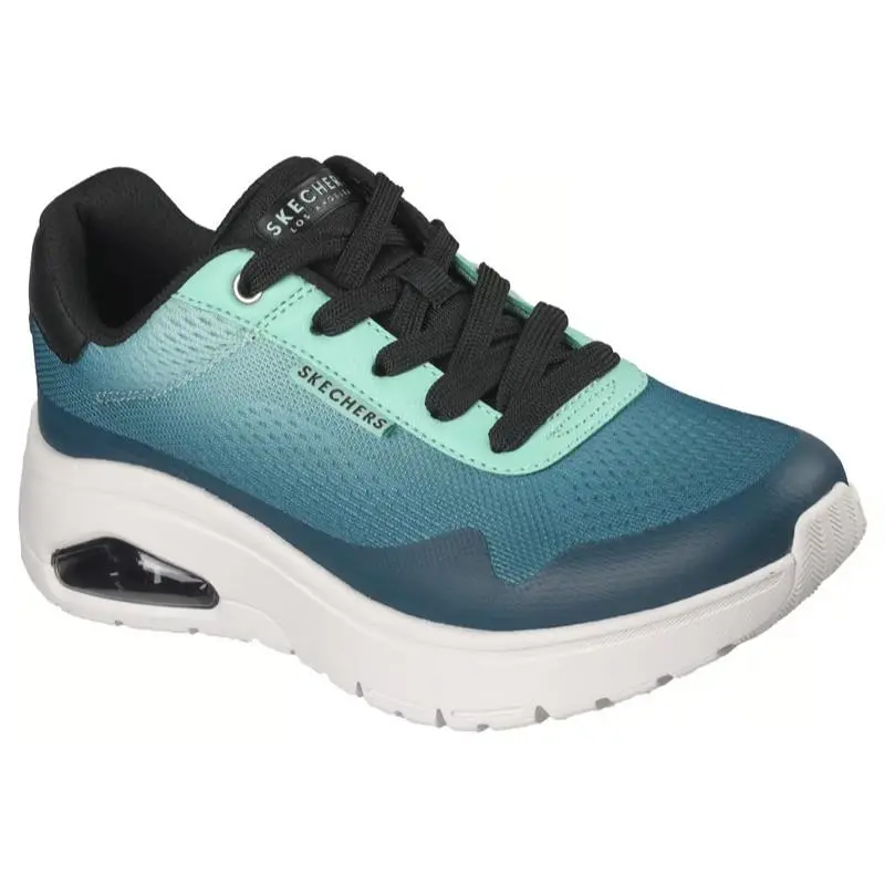 Womens Skechers Uno Flex Blend IN Blue Green Mesh Shoes