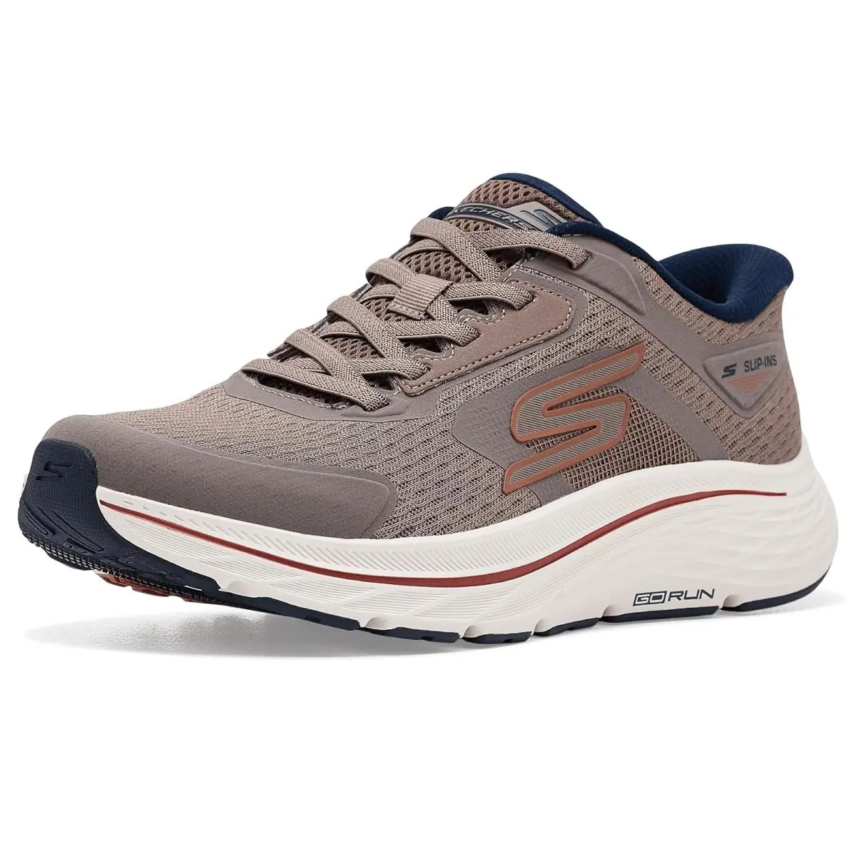 Man`s Shoes  Go Run Consistent 3 Hands-free Slip-ins Taupe by Skechers