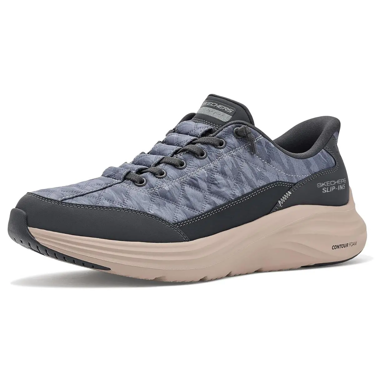 Man`s Shoes Skechers Contour Foam Cozy Fit Compost Hands-free Slip-ins