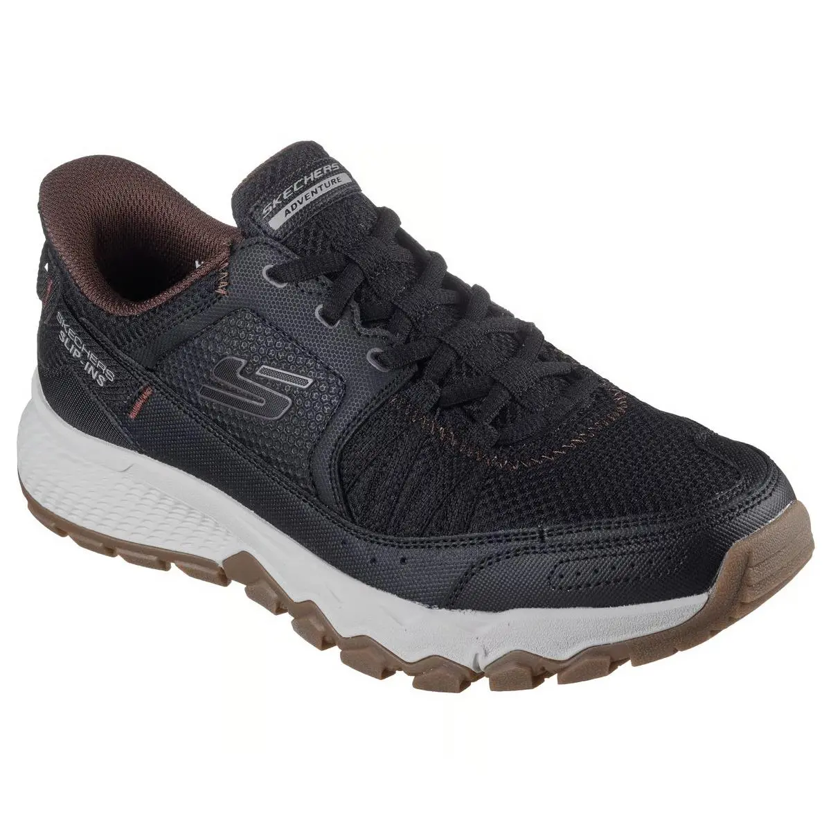 Skechers Shoes Men`s Black Slip Ins Trail Hike Comfort Casual Memory Foam 237634