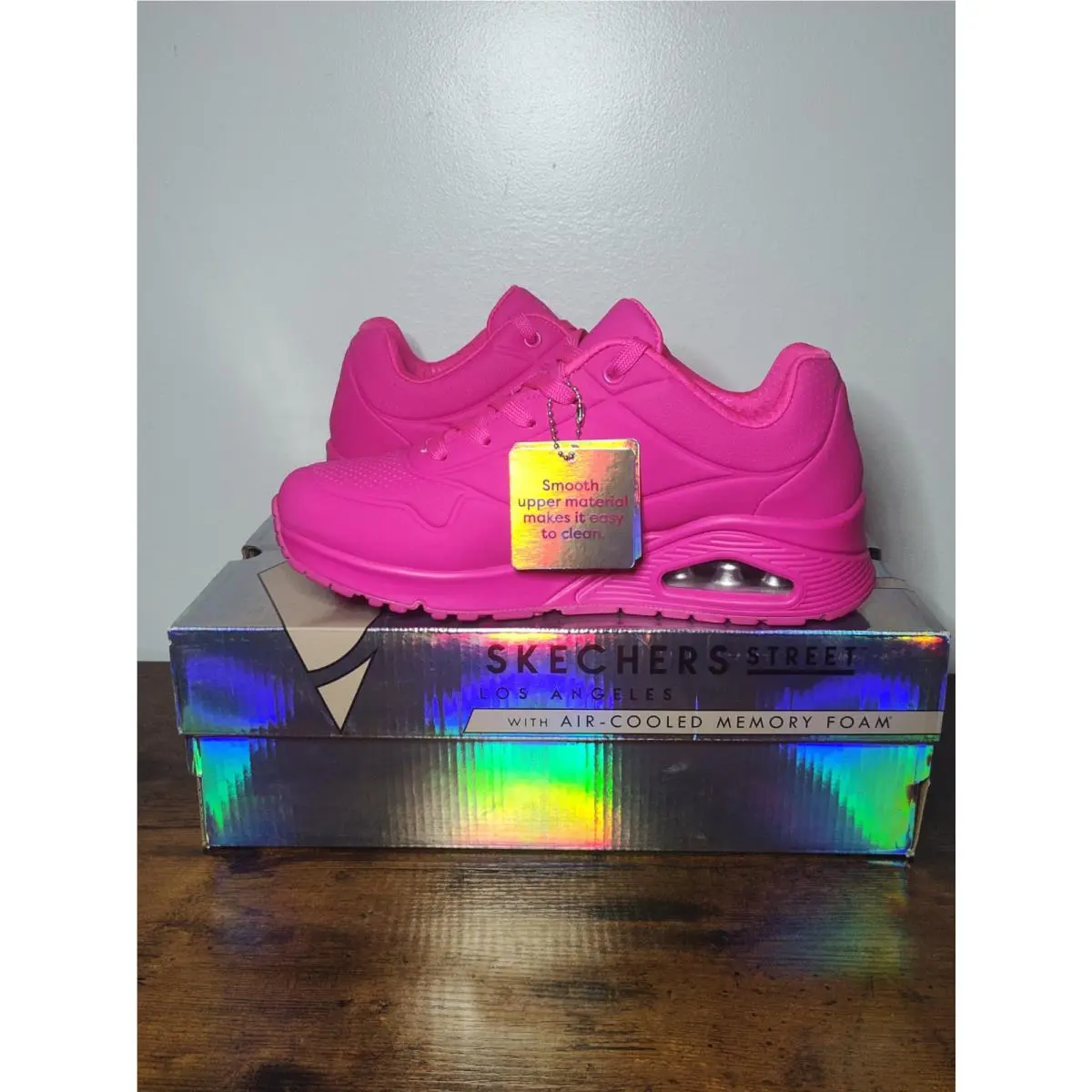Skechers Sketchers Street Los Angeles Night Shades Neon-pink Women`s 7.5