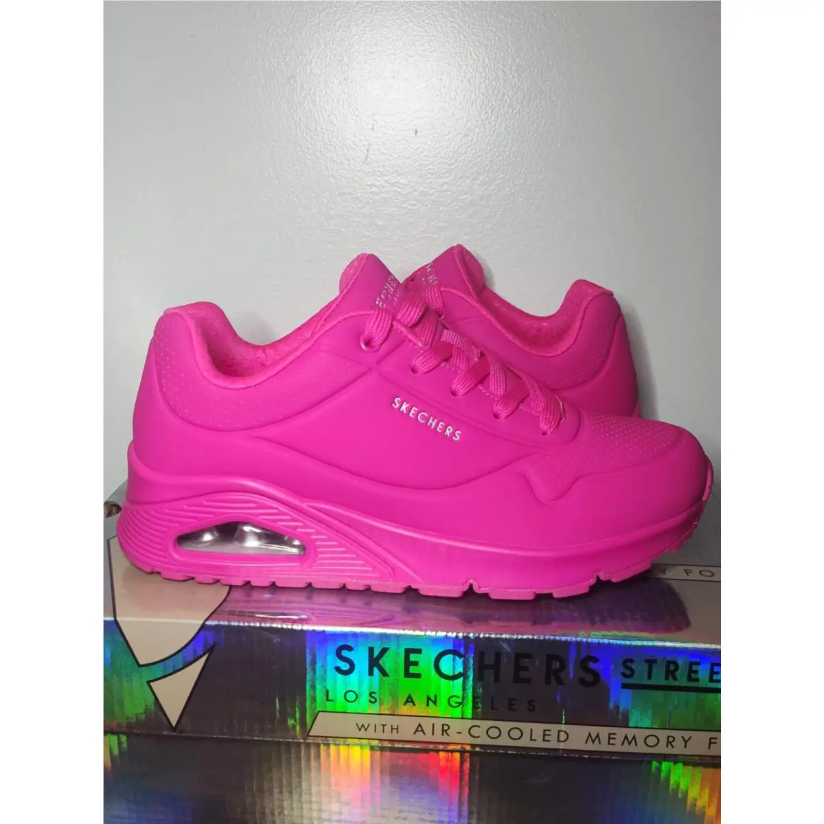 Skechers shoes - Skechers Street Los Angeles Neon-Orange - 73667/NORG - Pink 1