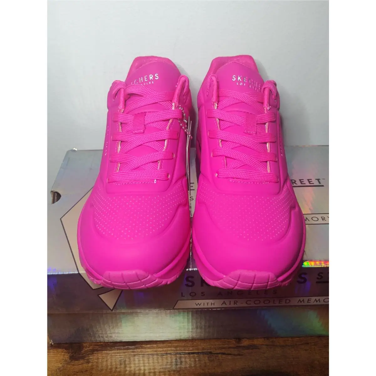Skechers shoes - Skechers Street Los Angeles Neon-Orange - 73667/NORG - Pink 3