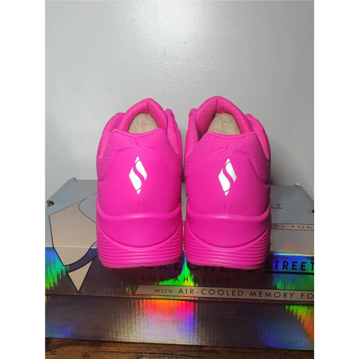 Skechers shoes - Skechers Street Los Angeles Neon-Orange - 73667/NORG - Pink 4
