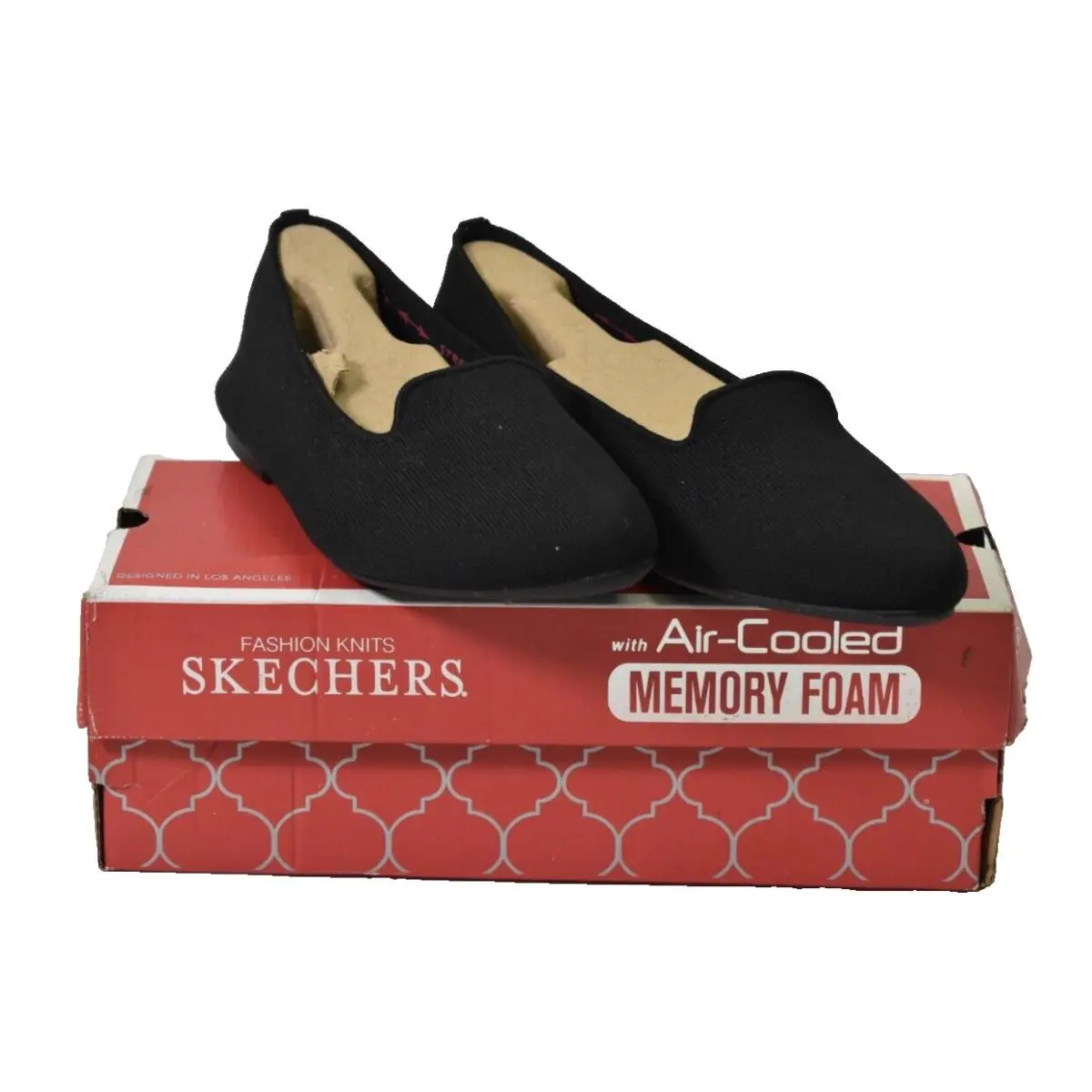 Skechers Womens Cleo Sherlock Knit Loafers Skimmer Ballet Flats Shoes Size 9.5