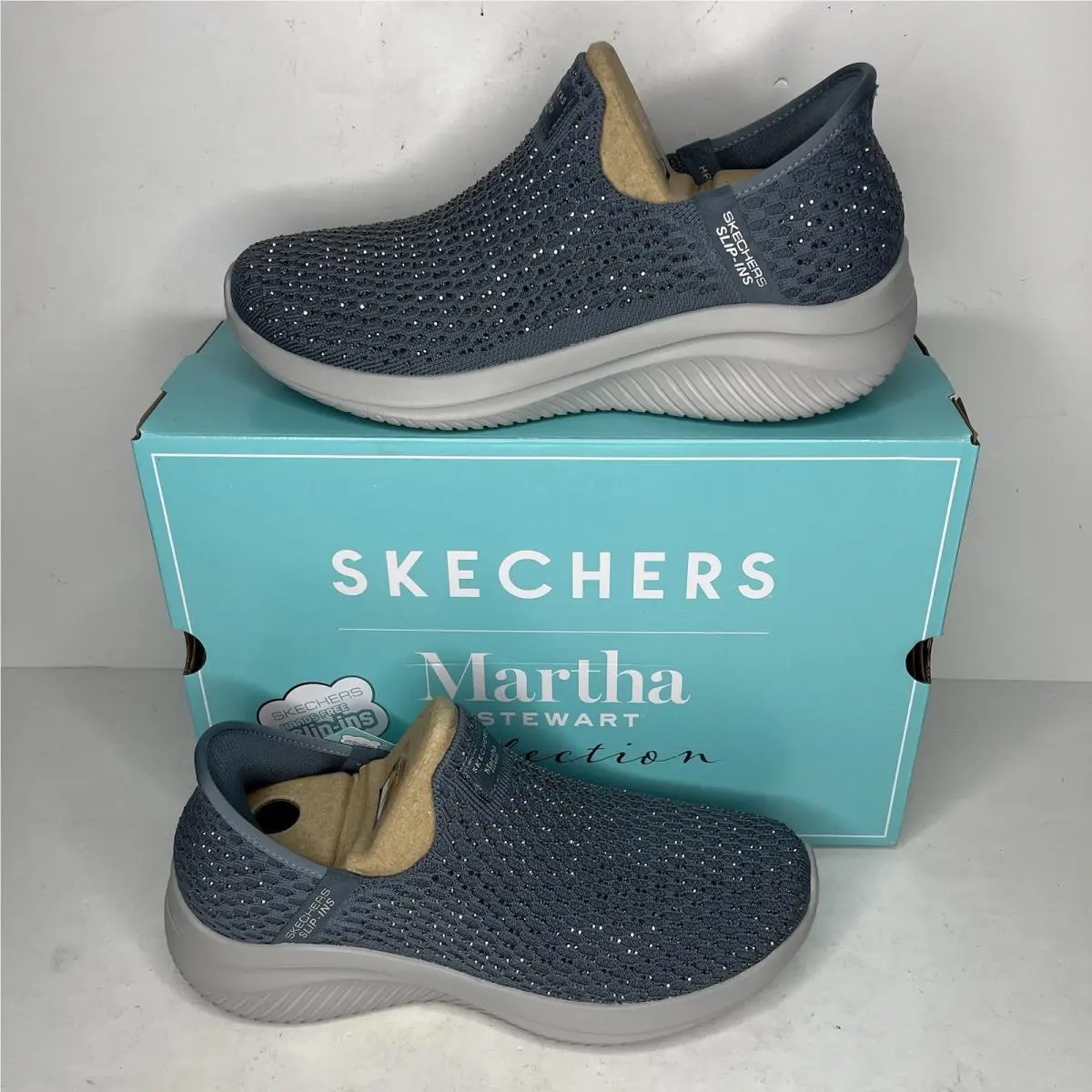 Skechers Martha Stewart Shoes Women US 9 Ultra Flex 3.0 Glam Life Slip-ins Slate