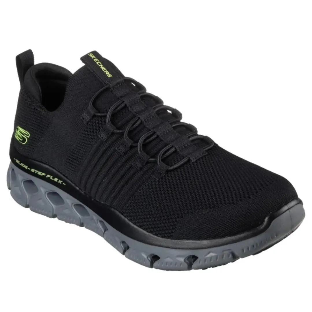 Skechers Men`s Glide-step Flex Black Sneakers Size 10.5