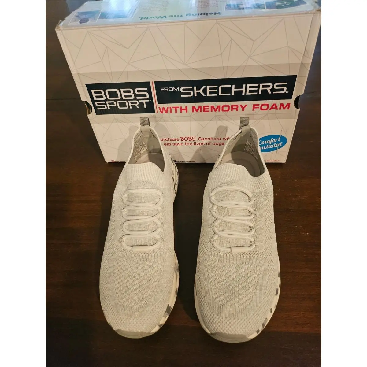 Skechers Bobs Sparrow 2.0 Brindle Bae Womens 10 Gray Slip On Sneakers 117057