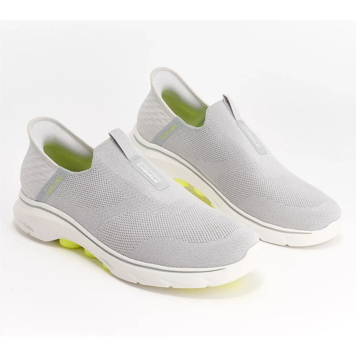 Skechers Men`s Slip-ins Go Walk 6 Grey Sneakers Easy On 2 Size 9.5