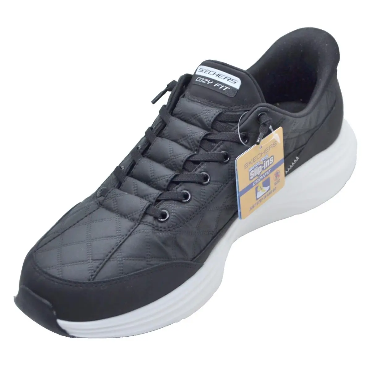 Skechers Contour Foam Cozy Fit Black Men`s Sneakers Shoes Size US 12