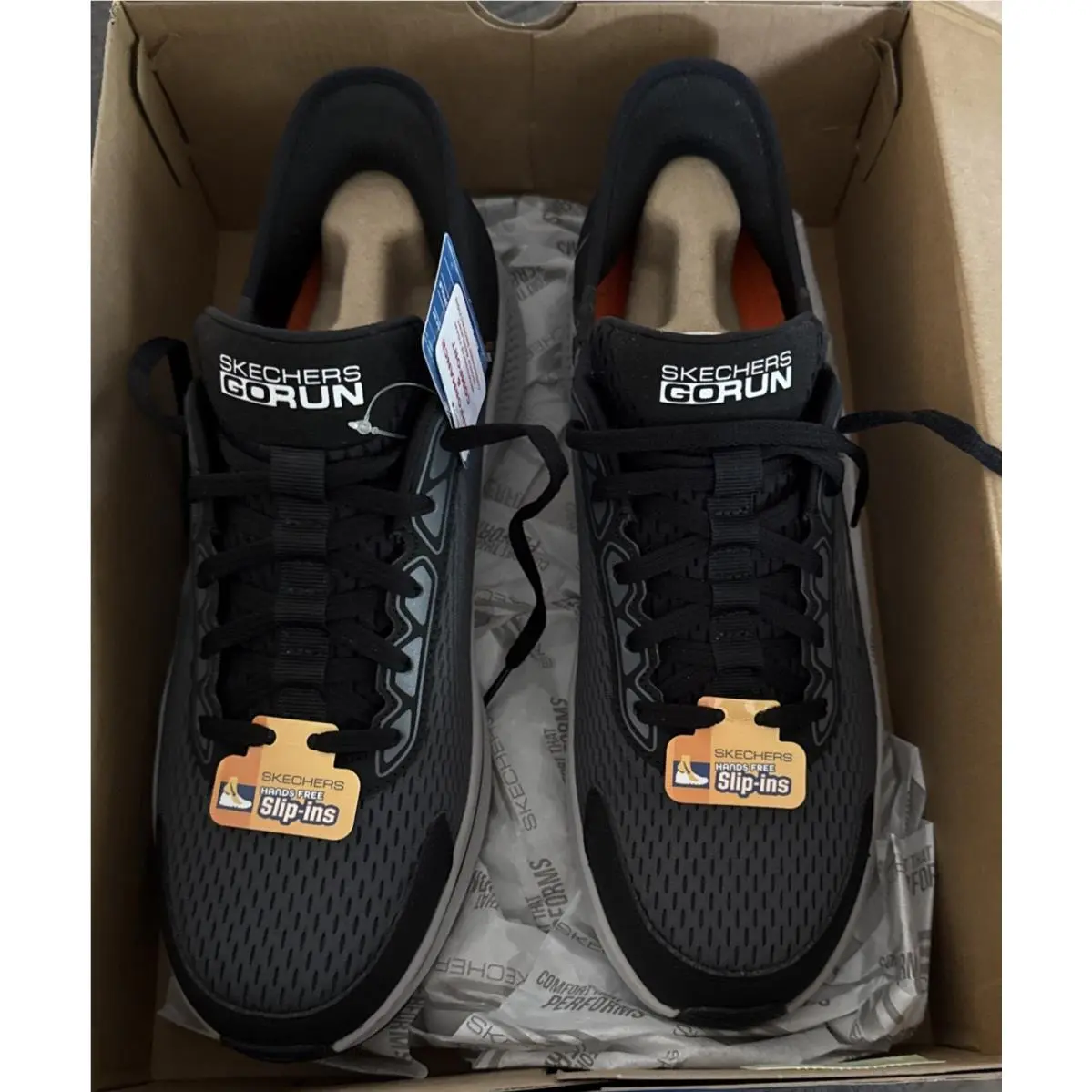 Skechers Men`s Slip-ins: Sz12 Go Run Consistent 2.0 Running Shoe Black/charcoal