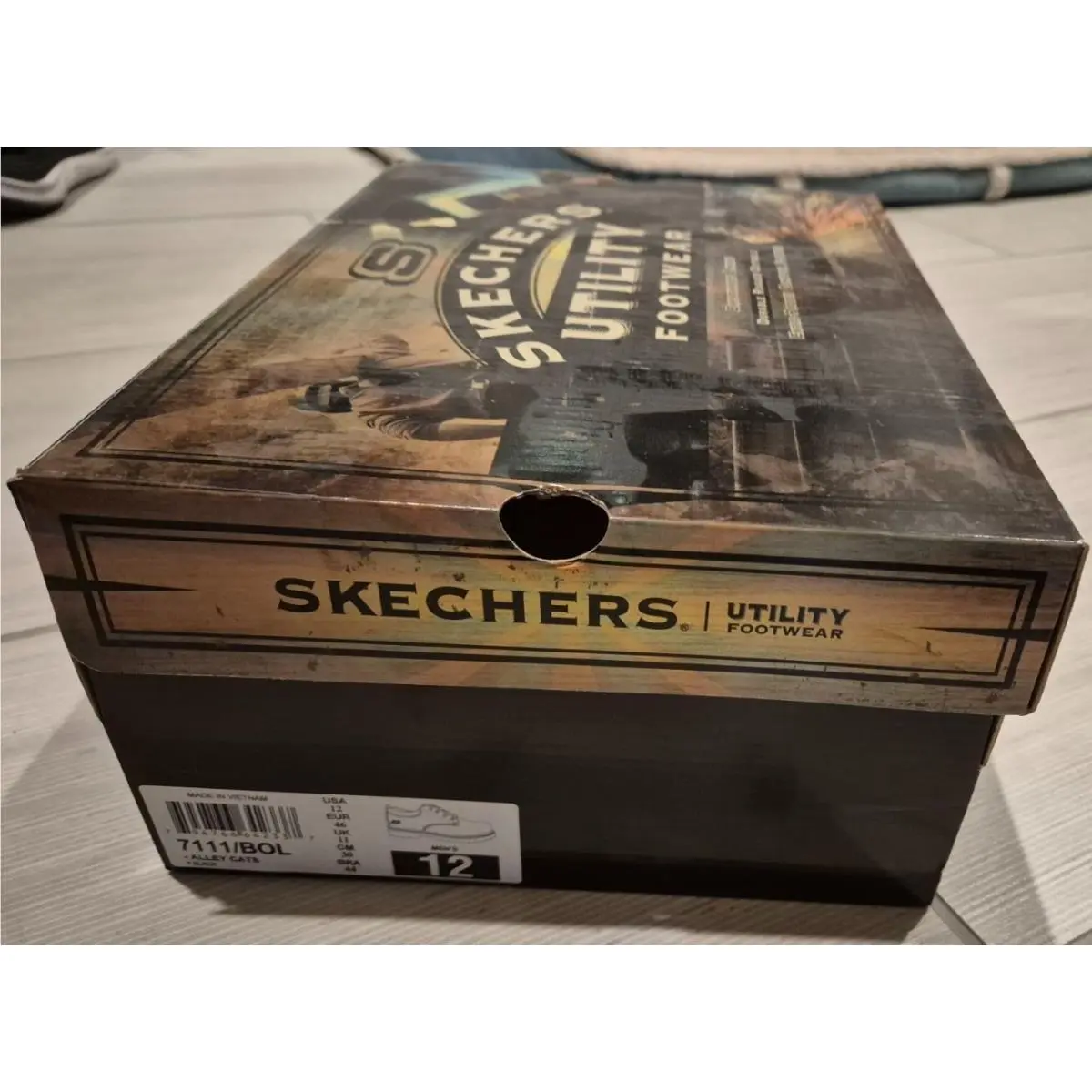 Skechers Men`s Alley Cats 7111/BOL Shoes Black Size 12 Men