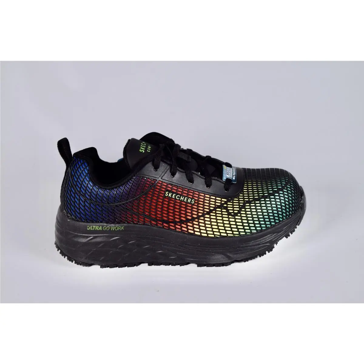 Skechers Women`s Max Cushioning Work Composite Toe Black Work Shoes Size 6