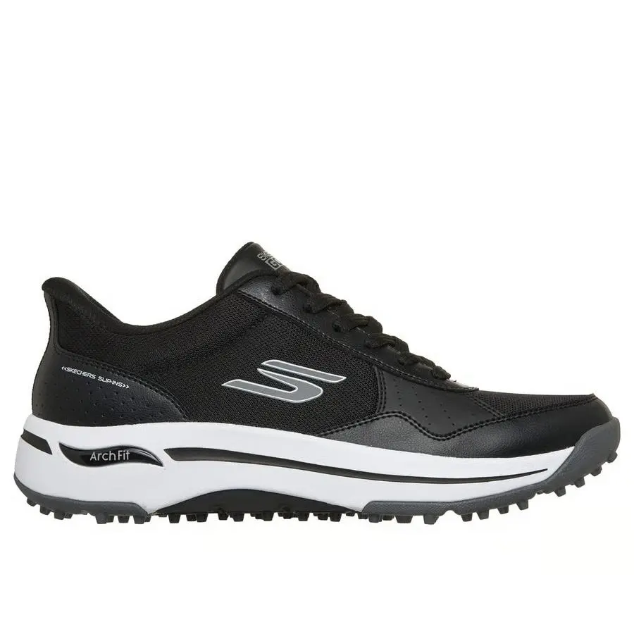 Skechers Men`s Slip-ins: GO Golf Arch Fit Line Up 2.0 Black Sneakers Size 9.5