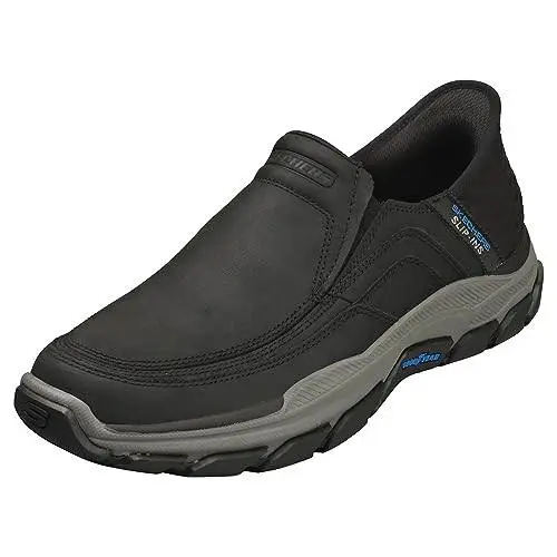 Skechers Men`s Respected - Elgin Hands Free Slip-in Men`s Casual Black 8 8