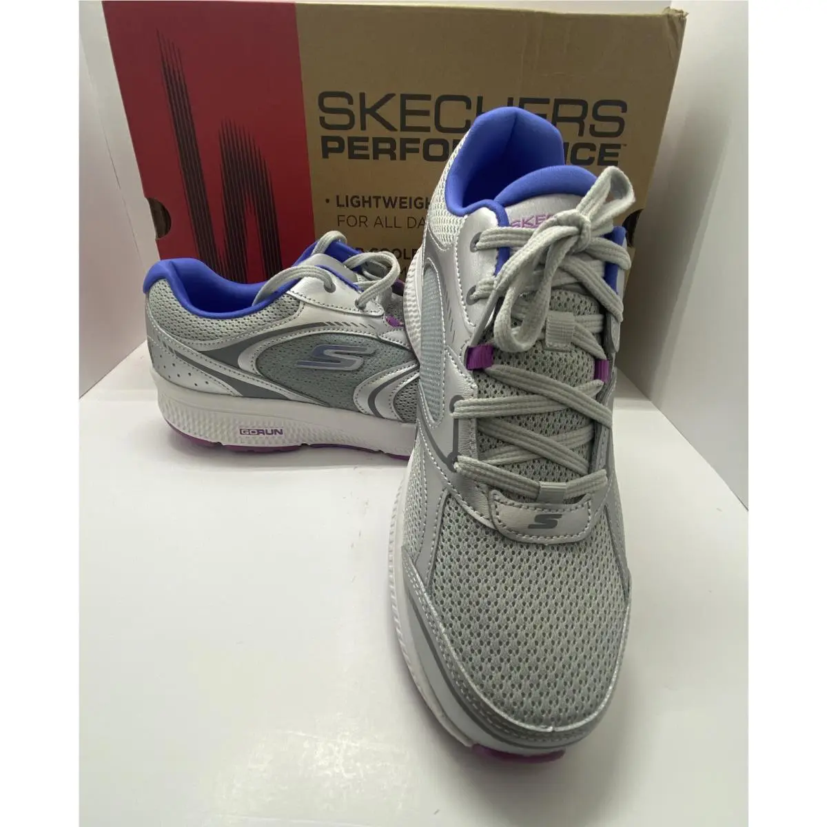 Skechers shoes - SKECHERS Go Run Einheitlich Leichte - Silver 2