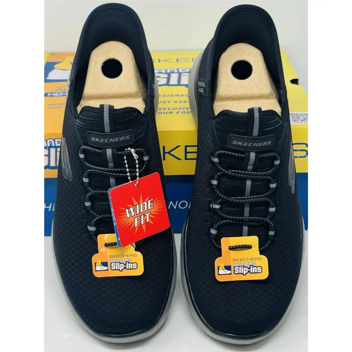 Men`s Skechers Slip-ins Summits High Range Sneaker Wide Width 232457W-BKCC Sz 8