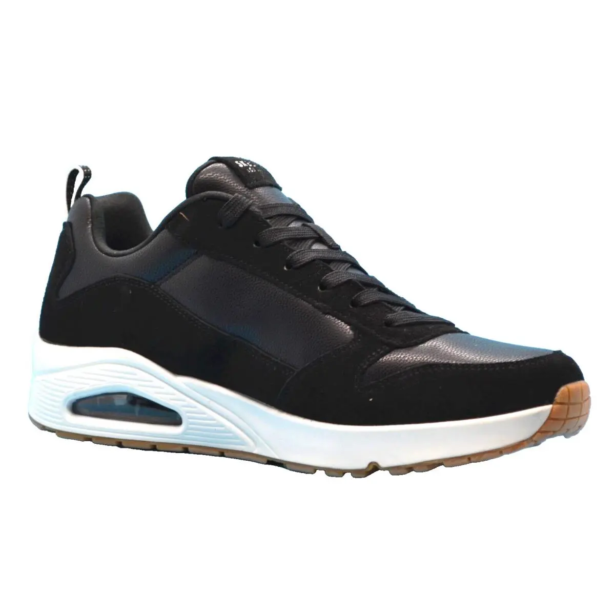 Skechers Men’s Black Uno Stacre Air Cooled Memory Foam Shoes Sneakers Size US 12