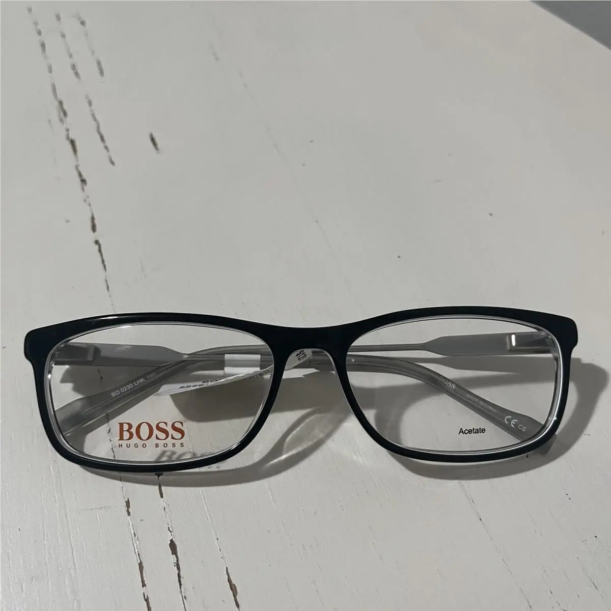 Hugo Boss Orange BO 0230 Eyeglass Frames Black Acetate 57-17-140 W Tag