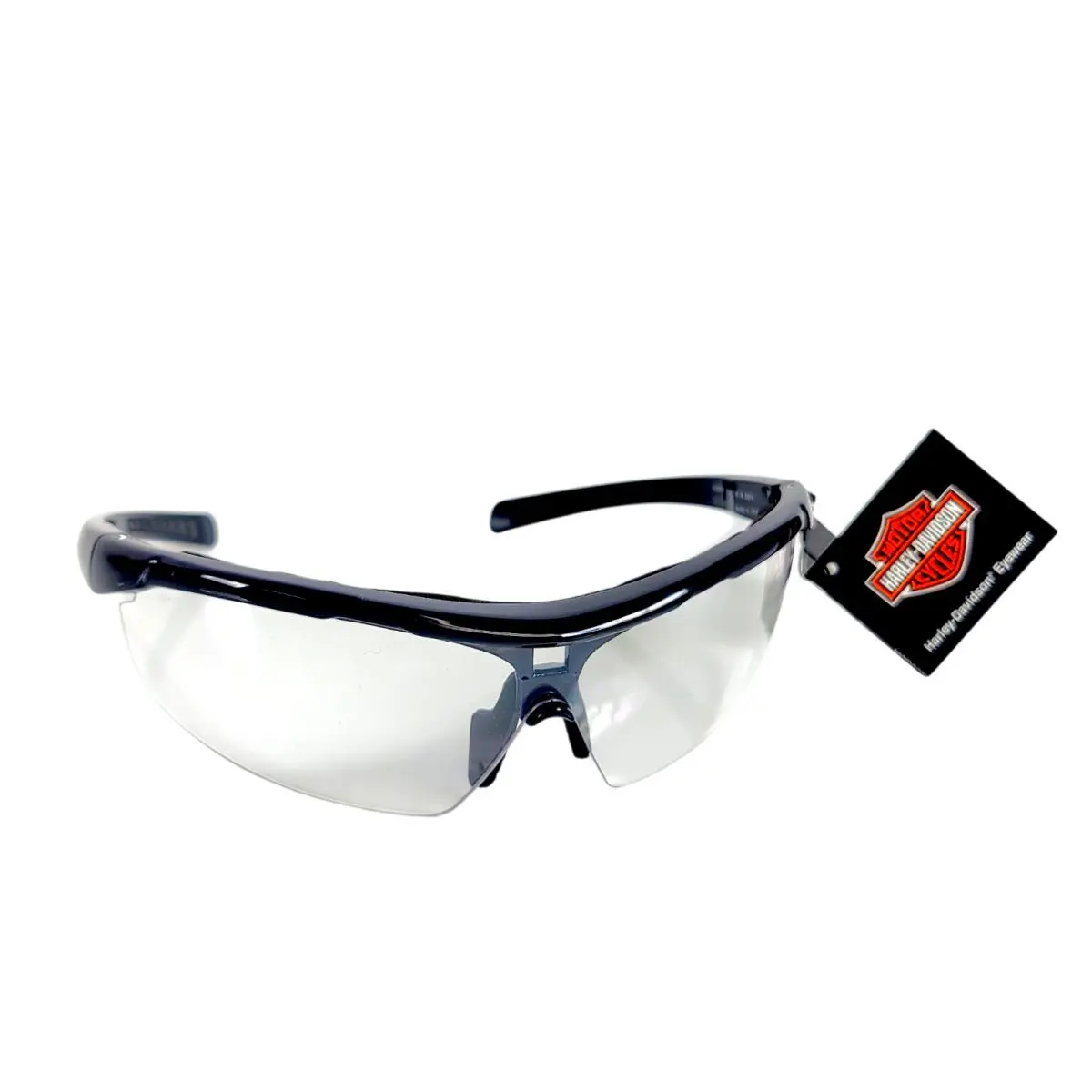 Harley-davidson Men`s Shiny Blue Riding Sports Sunglasses Clear Lens HZ0011-90X