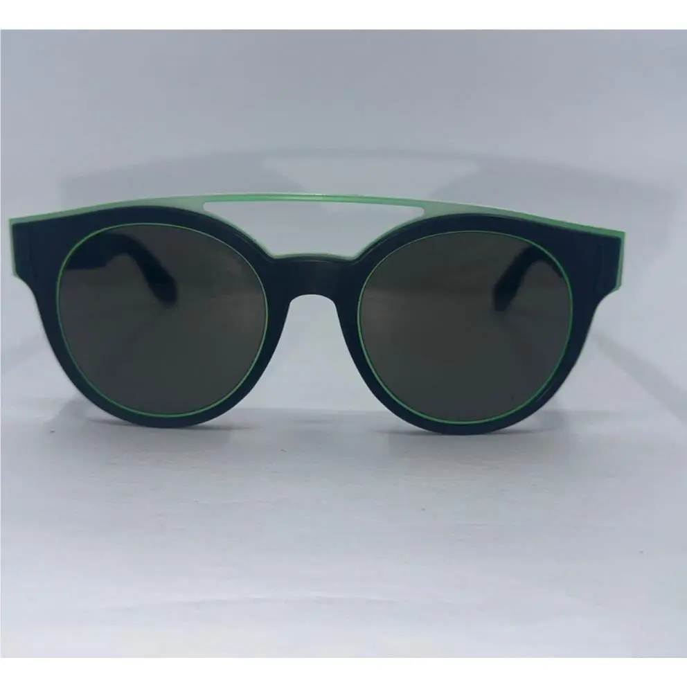Givenchy GV7017/S 8VWEJ Round Black Sunglasses Green Trim W/box