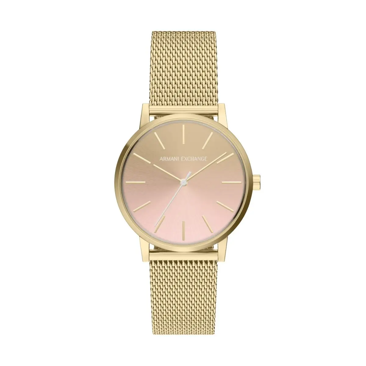 A X Women`s Three-hand Gold-tone Stainless Steel Gold/pink by Armani Exchange