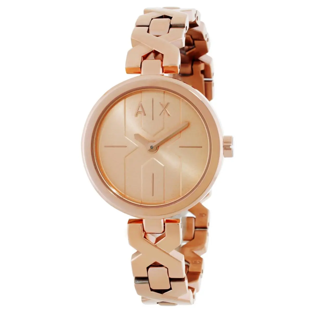 Armani Exchange Quartz Rose Gold Dial Ladies Watch AX5832