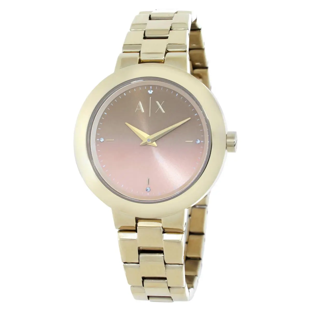 Armani Exchange Quartz Pink Dial Ladies Watch AX5182