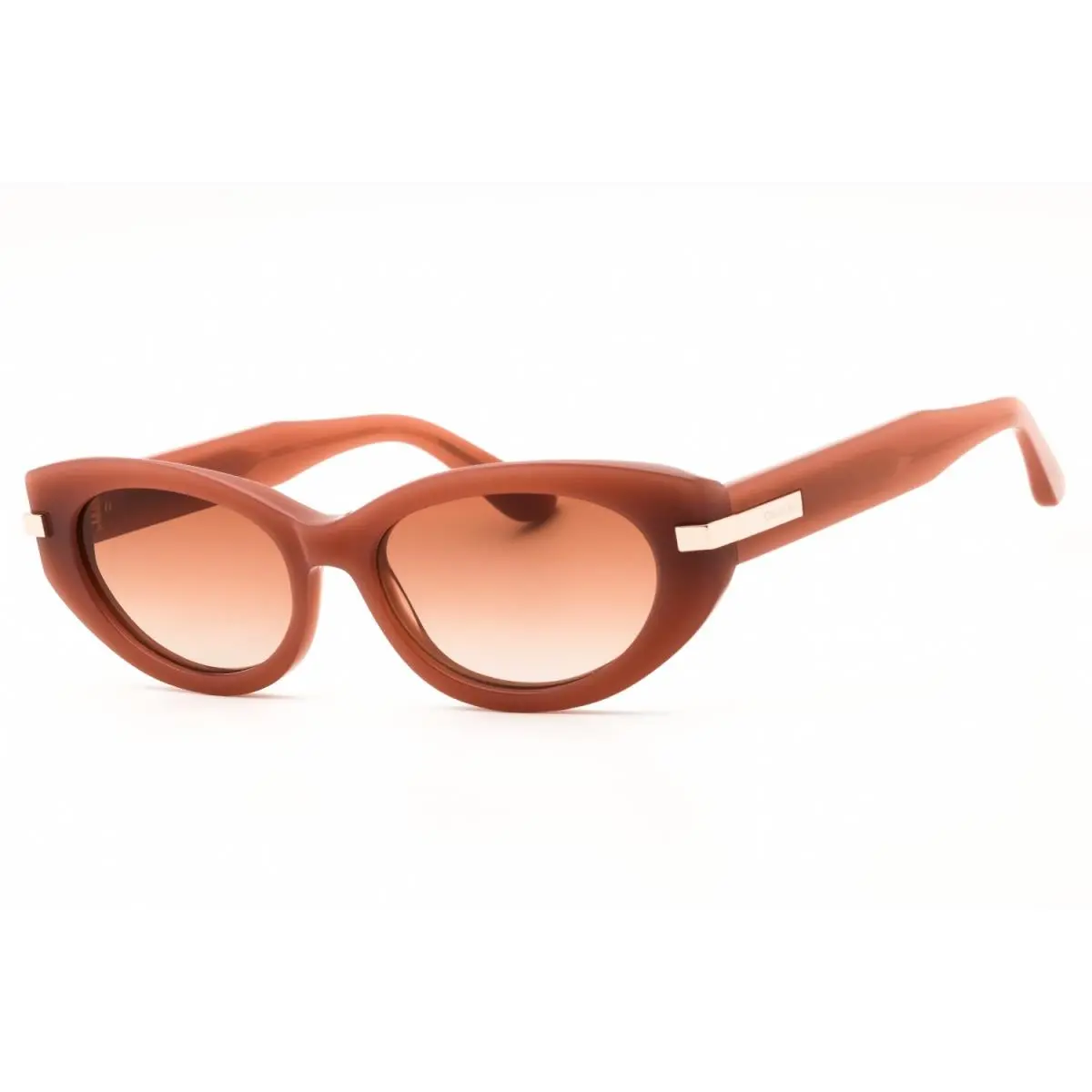 Calvin Klein CK25502SN 601 Sunglasses Rose Frame Brown Gradient Lenses 54mm