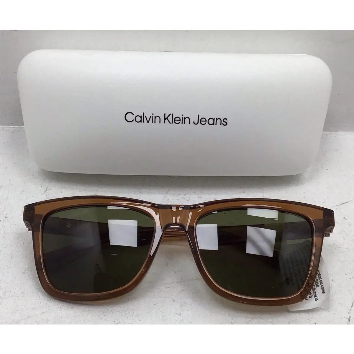 Calvin Klein Jeans Men’s Sunglasses CKJ24601S In Brown Size 54 with Case