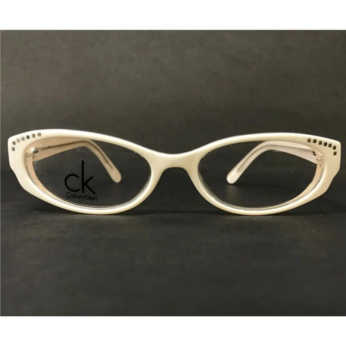 Calvin Klein Eyeglasses Frames 5594 105 White Clear Beige Cat Eye 50-16-135