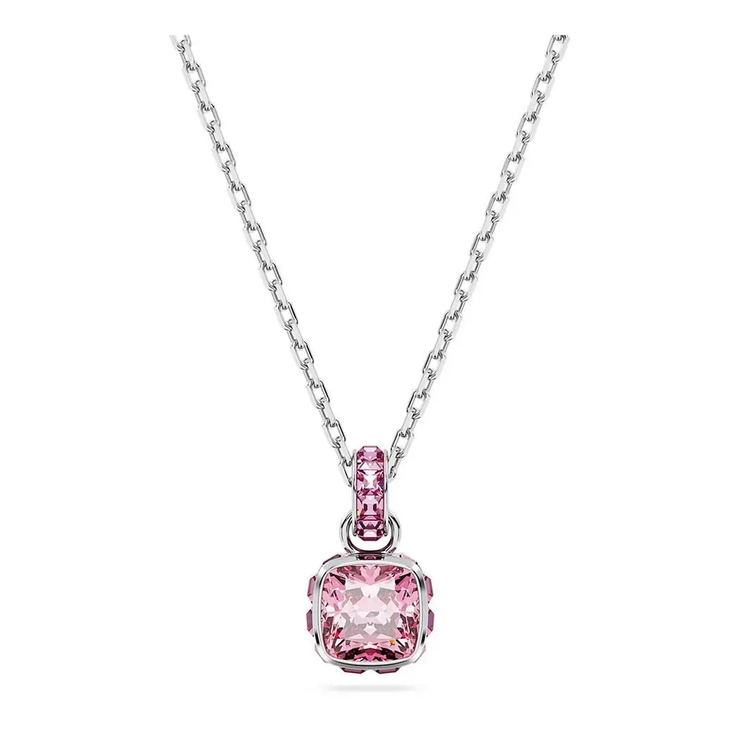 Birthstone Pendant Square Cut 5651704 5651792 5651707 5651791 Pink-October-5651791 by Swarovski