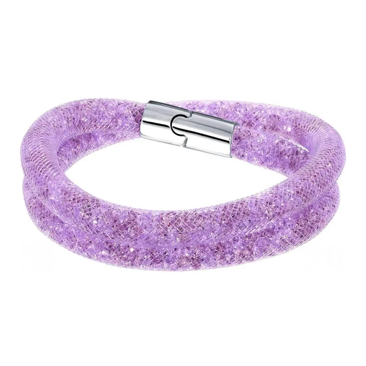 5140103 Women`s Stardust Mauve Double Wrap Bracelet by Swarovski