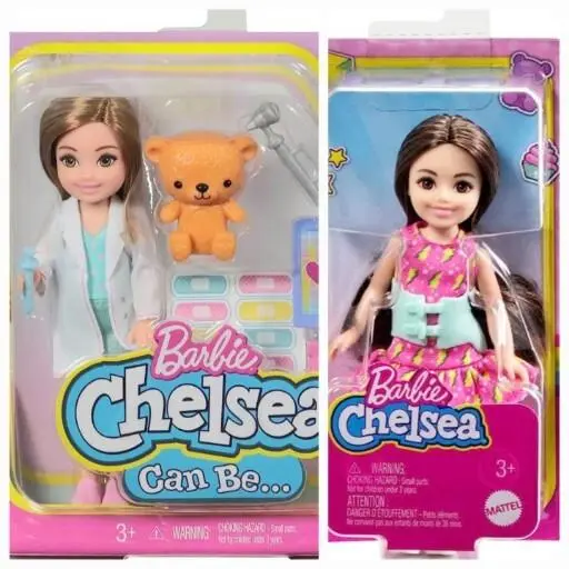Barbie Chelsea Doctor Doll Scoliosis Patient Playset Bundle of 2