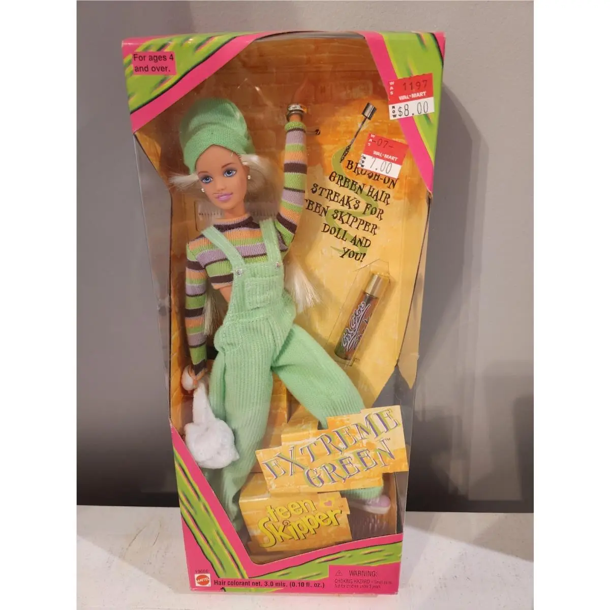 Vintage 1997 Extreme Green Teen Skipper Barbie