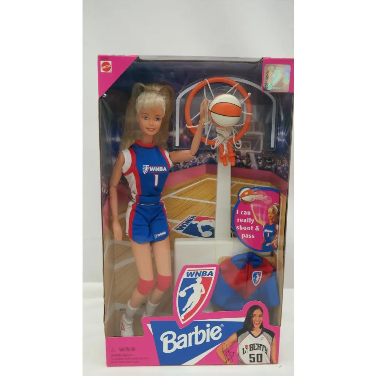1998 Wnba Barbie Doll Rebecca Lobo York Liberty JR