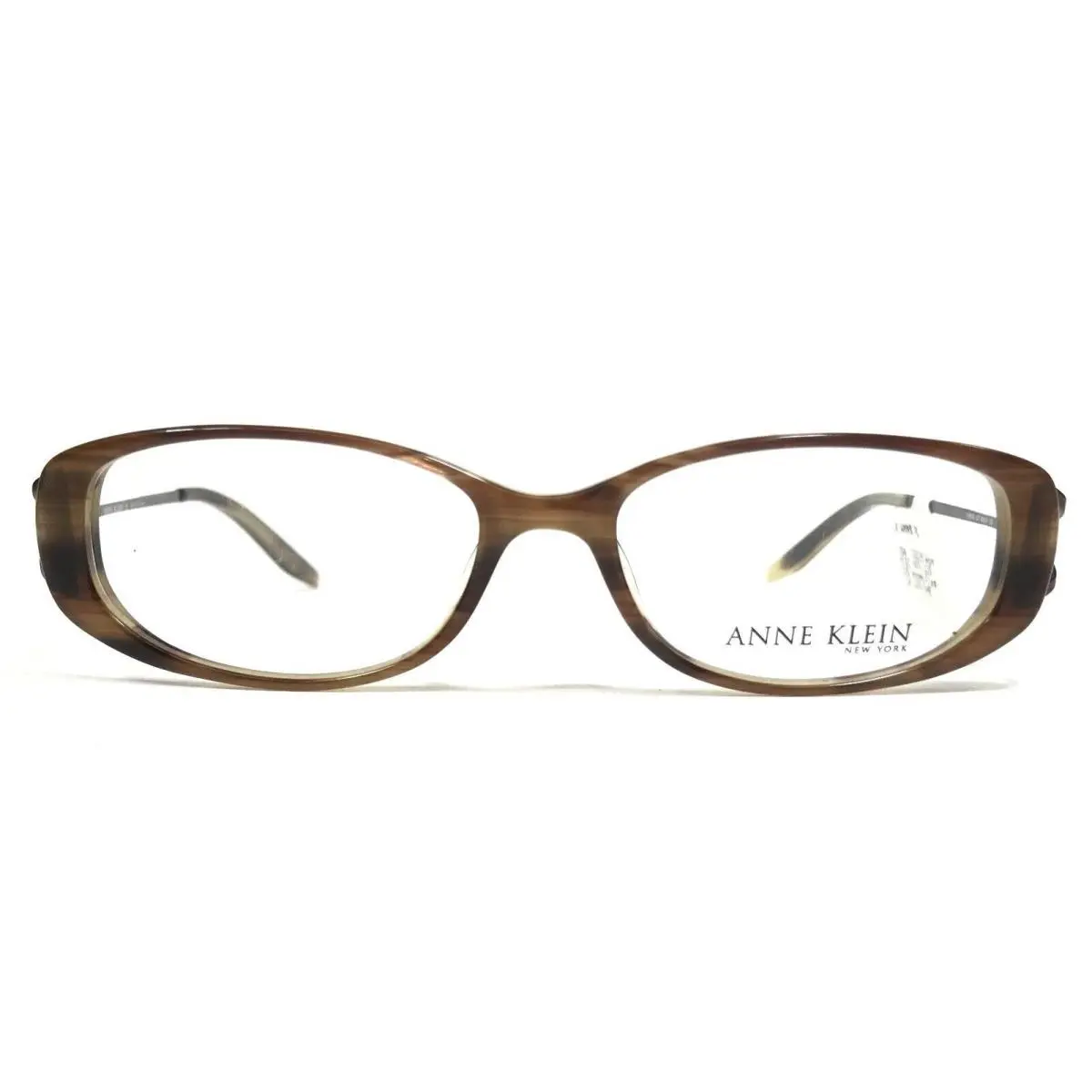 Anne Klein Eyeglasses Frames AK8039 127 Brown Horn Oval Full Rim 49-15-135