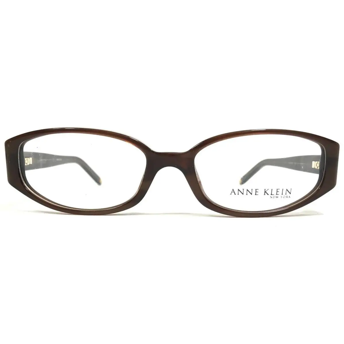 Anne Klein Eyeglasses Frames AK8083 209 Brown Gold Oval Full Rim 51-16-135