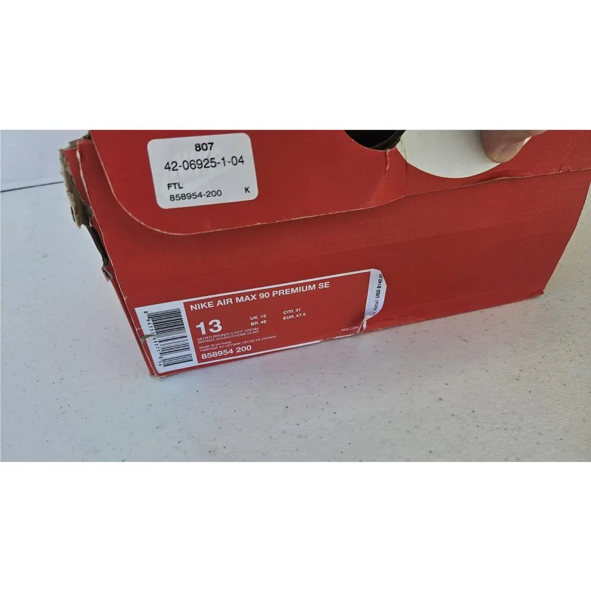 Nike shoes - Nike Air Max 90 - Air Max - 858954-200 - Brown, Manufacturer: Muted Bronze/Royal Tint/Desert/Light Cream 0