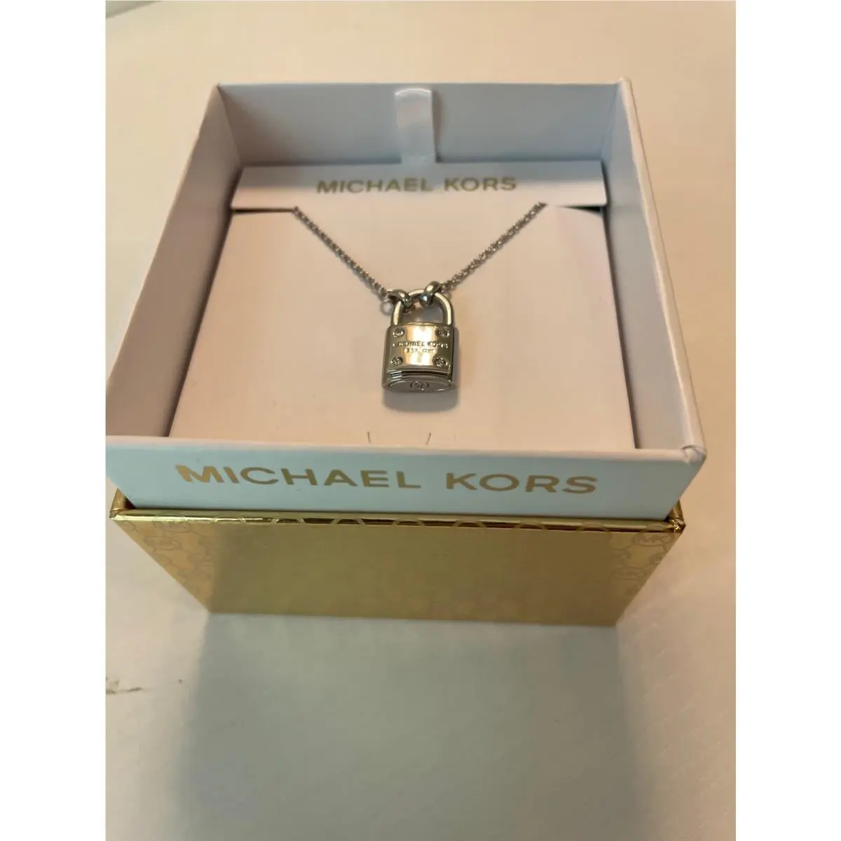 Gray Lock MKJX7759040 Necklace by Michael Kors